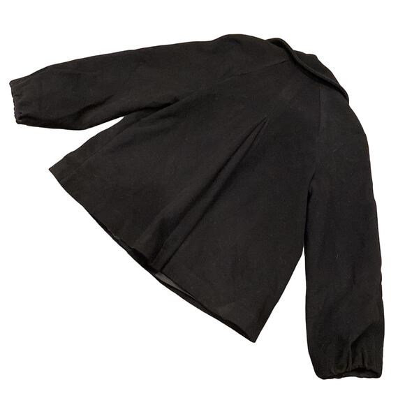 MICHAEL KORS 100% Wool Gorgeous Black Swing Coat Size 10 - Picture 3 of 8